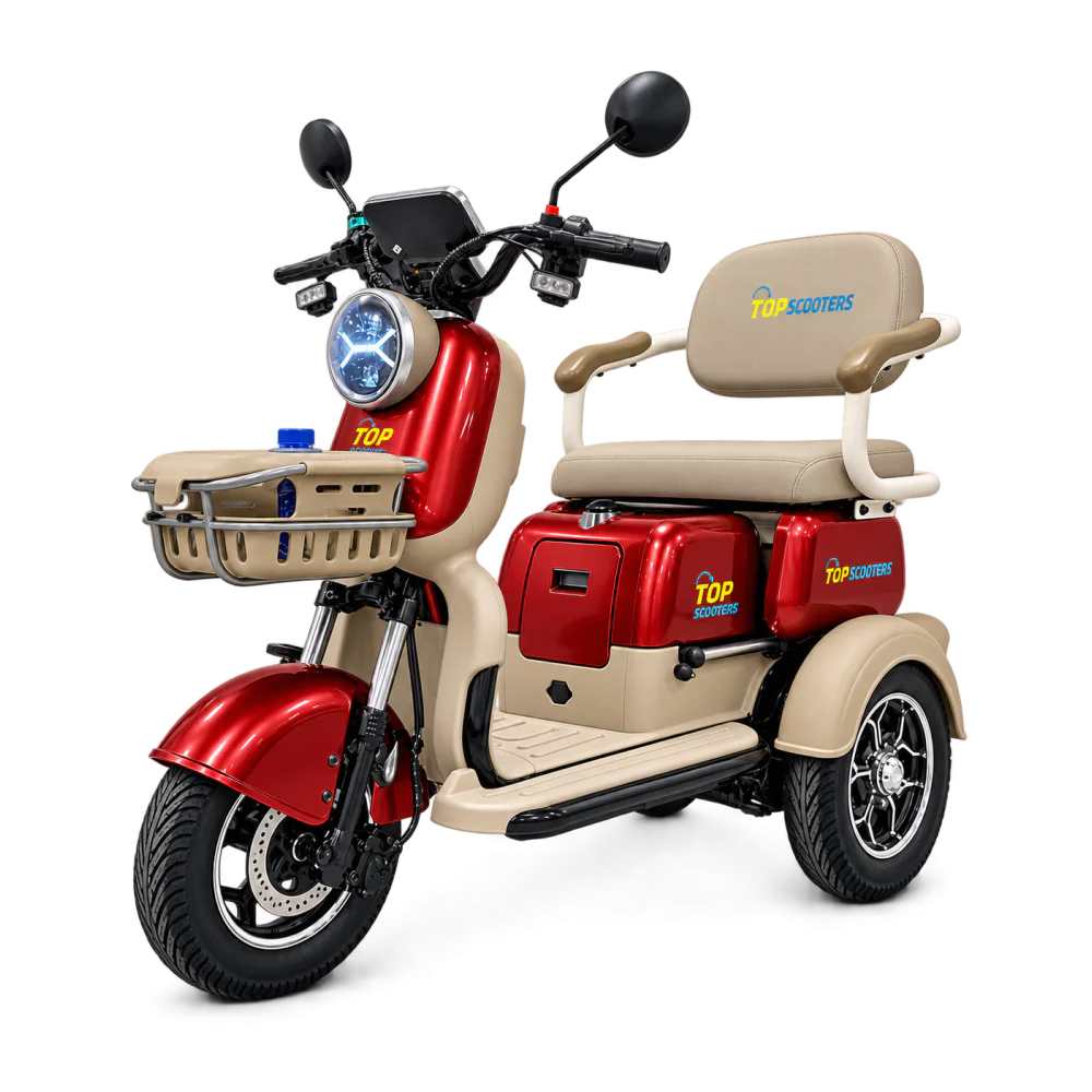 Червена електрическа триколка X3 60V